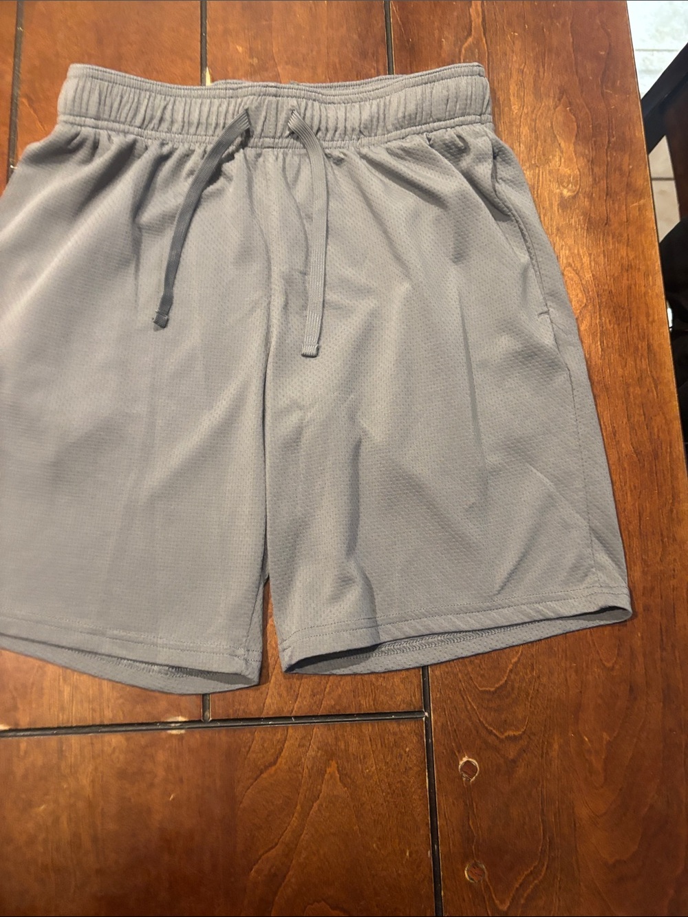 Athletic Works Men's Light Gray Mesh Athletic Shorts